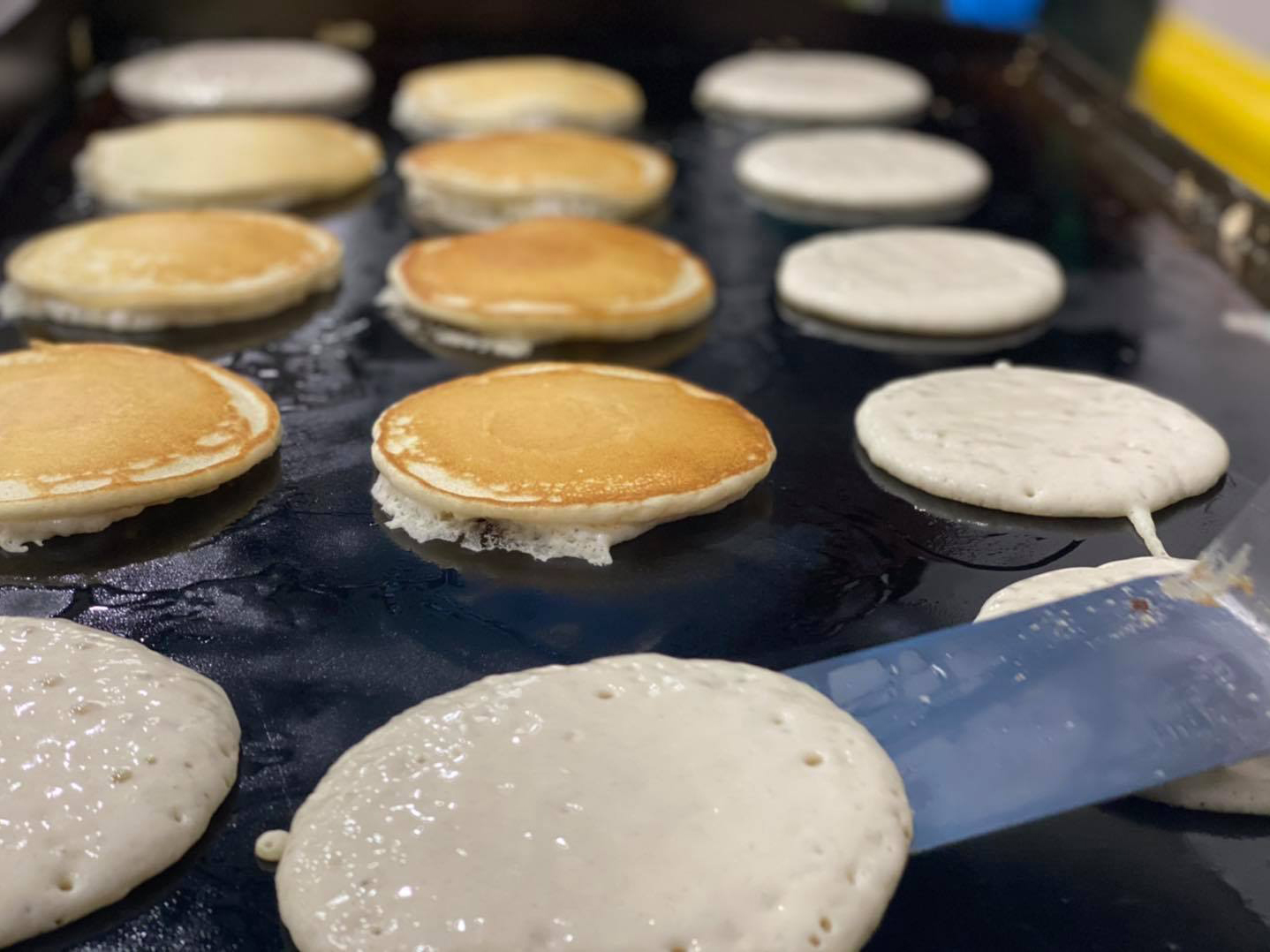 flipping pancakes