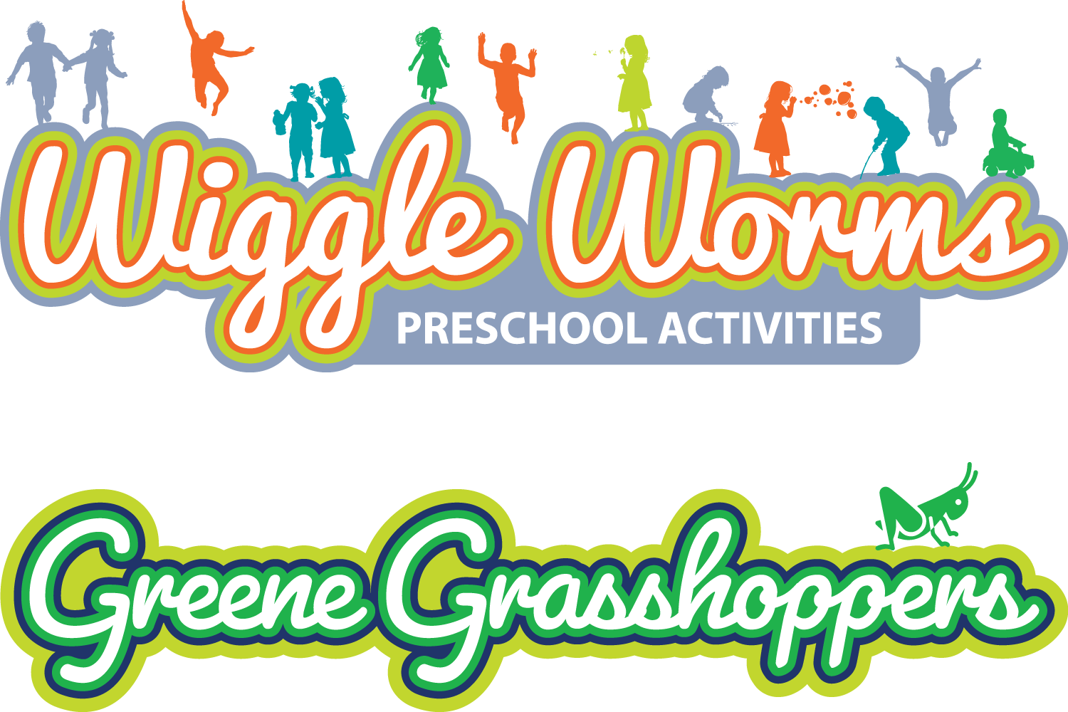 Wiggle Worms and Green Grasshoppers logos