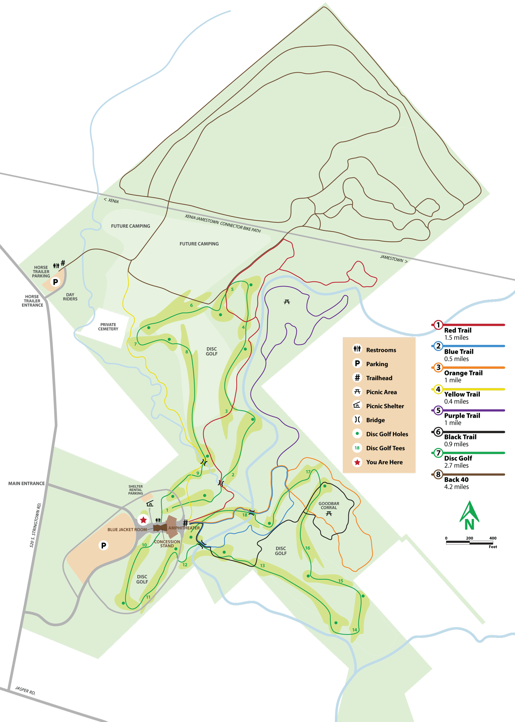 Caesar Ford Park Trail Map