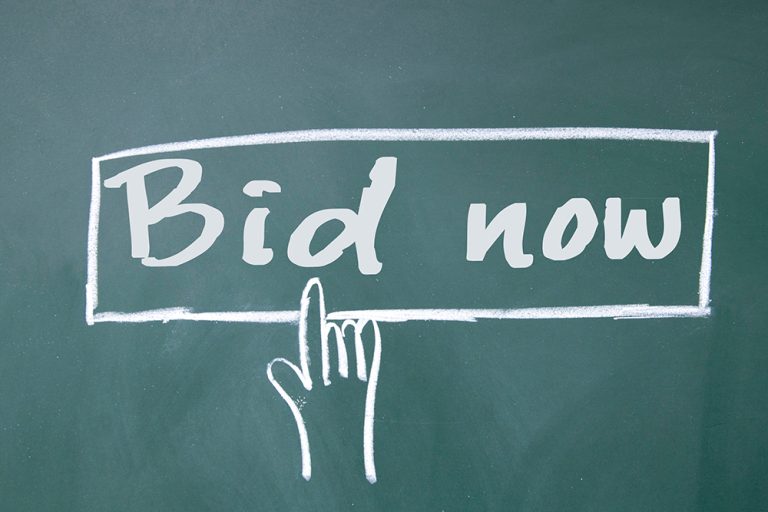 finger click bid now symbol